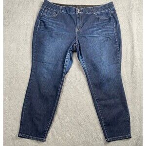 Lane Bryant Women's Size 24 Blue Plus High-Rise Stretch Skinny Jeans